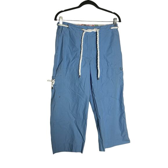 Lauren Ralph Lauren Vintage Light Blue Cropped Capri 100% Cotton Pants Size 8 - Picture 1 of 3